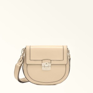 Dámské Crossbody Kabelky Furla CLUB 2 Béžový | 8463-NOJXM