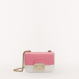 Dámské Crossbody Kabelky Furla METROPOLIS Růžové Bílé | 9247-BJZSC