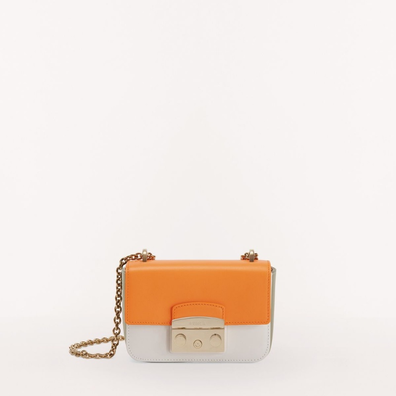 Dámské Crossbody Kabelky Furla METROPOLIS Oranžové Bílé | 3257-HNIBC