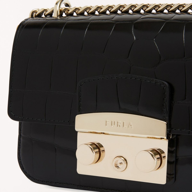 Dámské Crossbody Kabelky Furla METROPOLIS Černé | 6725-ISOFU