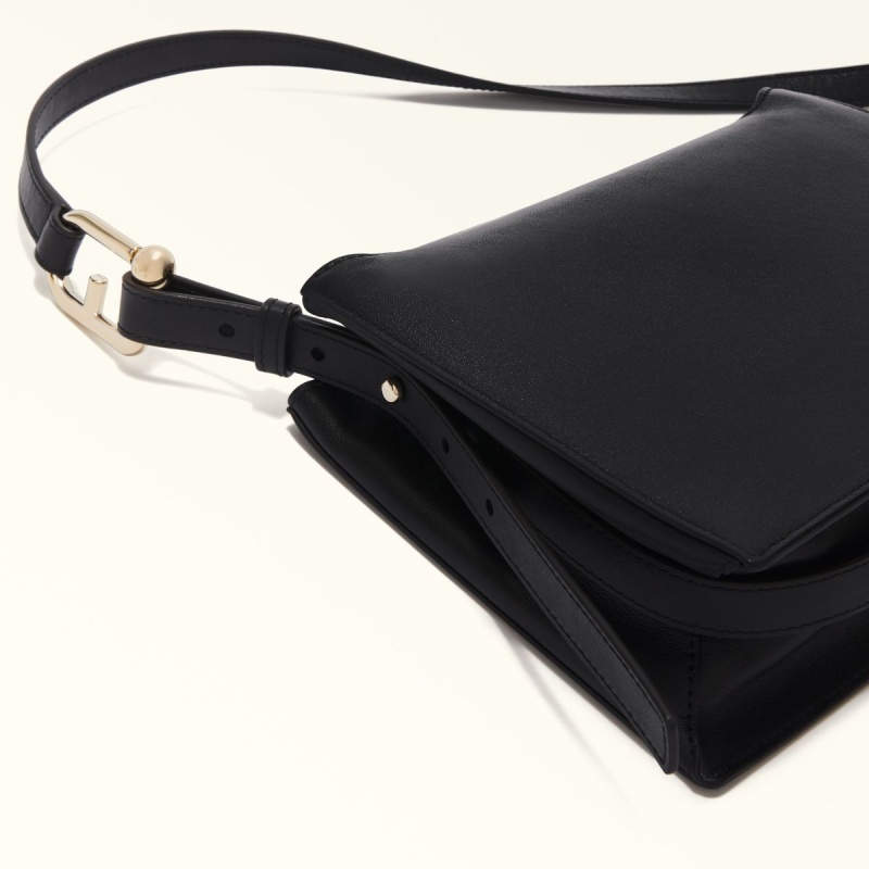 Dámské Crossbody Kabelky Furla NUVOLA Černé | 4382-LAFSO