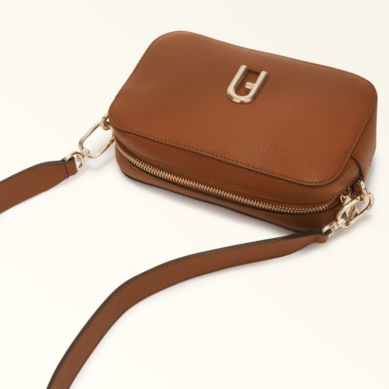 Dámské Crossbody Kabelky Furla PRIMULA Hnědé | 1750-GXZKR